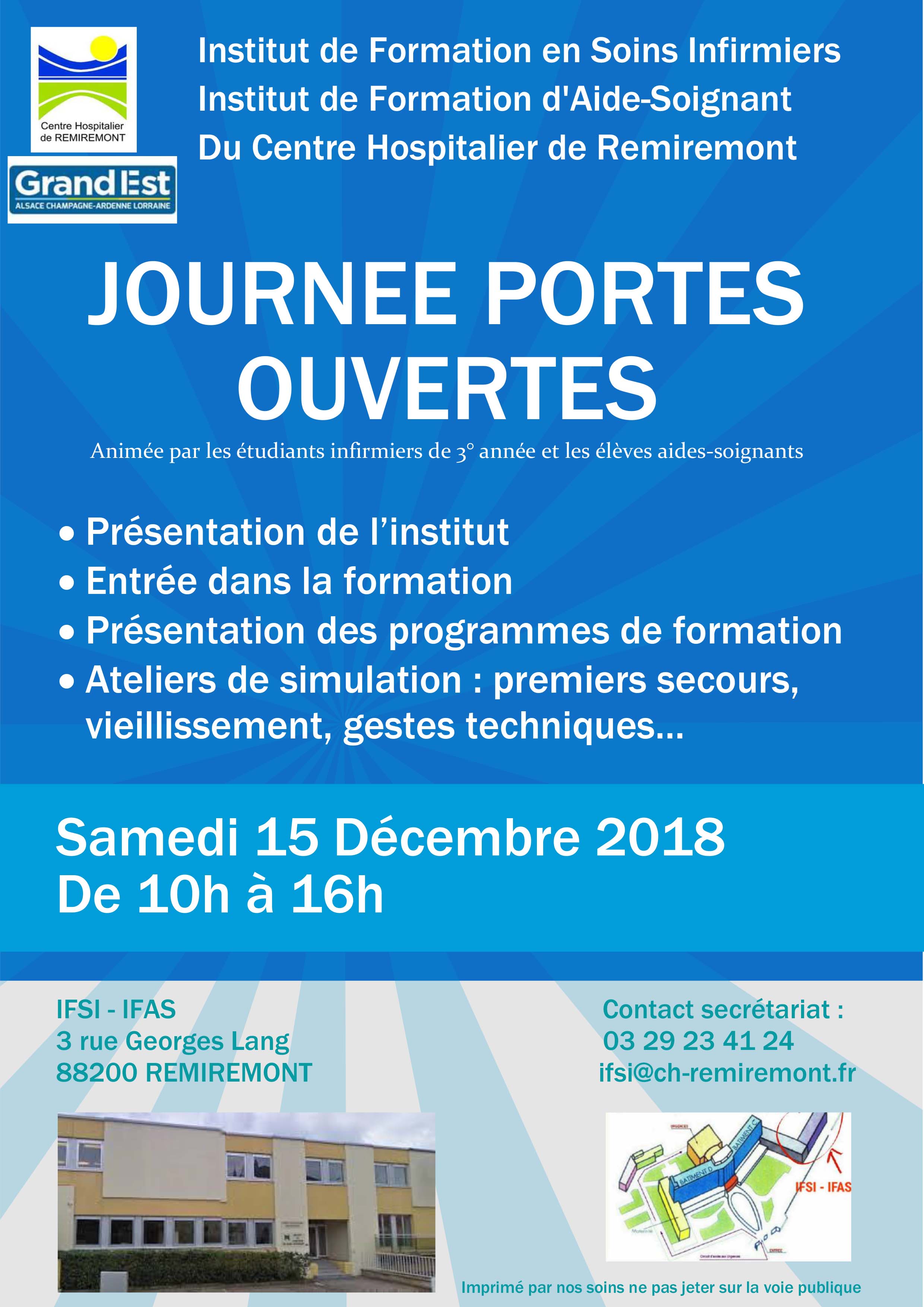 IFSI/IFAS Journée Portes Ouvertes | CH Remiremont